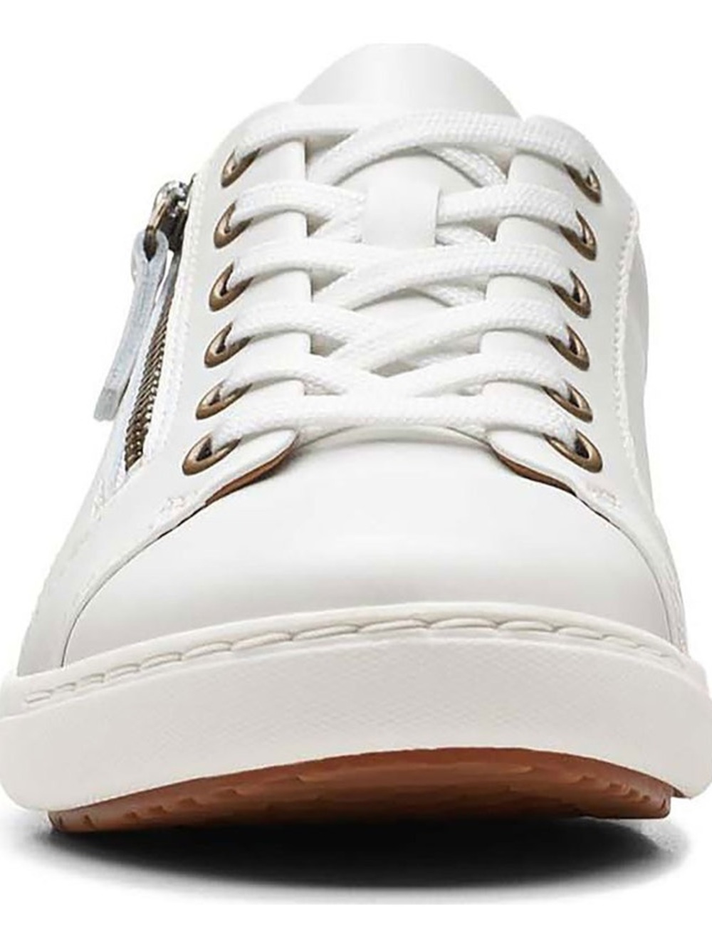 Clark’s Collection White Leather Nalle Lace Sports Inspired Sneakers 7.5 Lk New - Picture 2 of 11